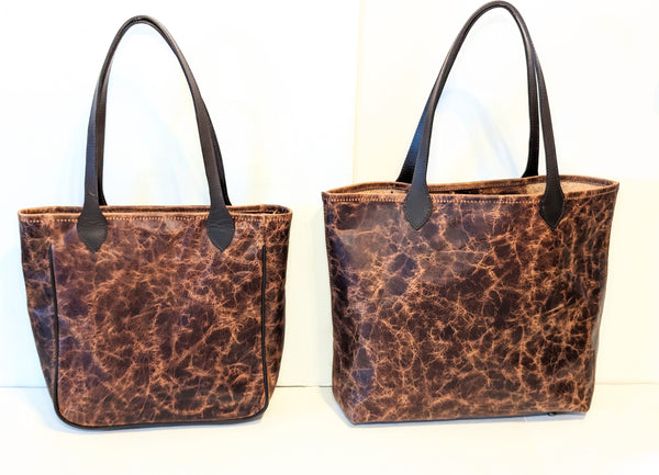 Two "Cibolo" Tote Bags in Antique Grizzly from our American Bison Collection - Your Choice!