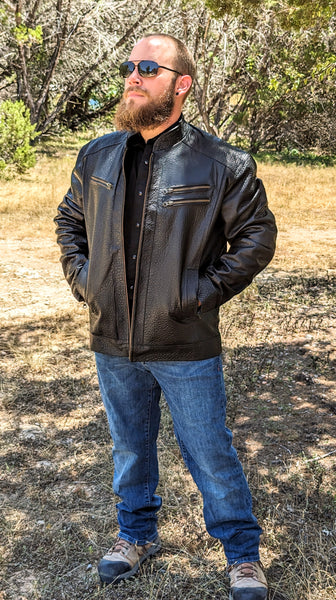 # 121 Big Bend Biker Jacket in American Bison for Men