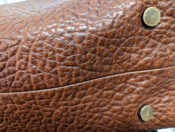 #3000  Cibolo Large Tote - Authentic Heirloom American Bison Dimensions: 13.5" H x 17" L x 6" D