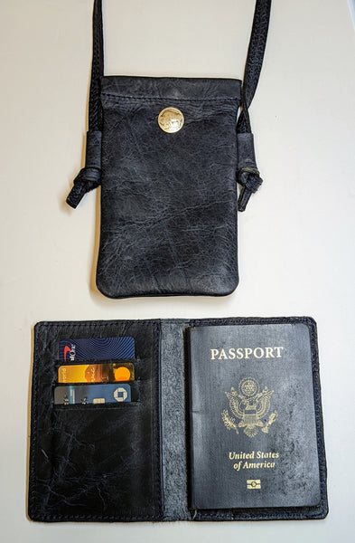 # 3750 Telluride Travel Wallet - American Bison "Lonesome Dove Blue"