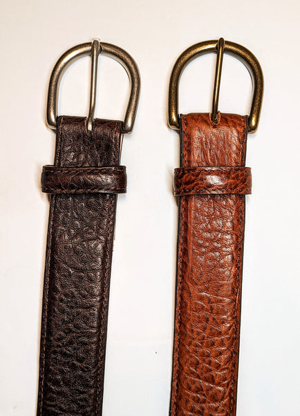 #125 American Bison Belt - Espresso - Cinnamon - Solid bread Buckles