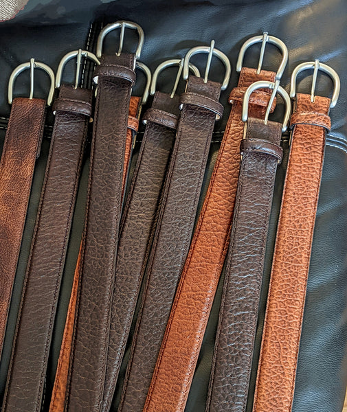 # 125 Yellowstone American Bison Belts with Solid Brass Buckles (Detachable) 1.5" Width