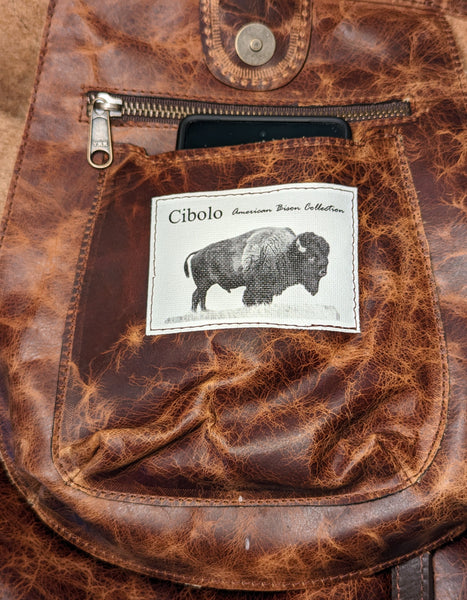 Two "Cibolo" Tote Bags in Antique Grizzly from our American Bison Collection - Your Choice!