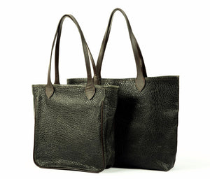 2 "Cibolo" Tote Bags in Antique Patina Green from our American Bison Collection - Your Choice! 