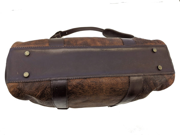 700 Flight Bag Briefcase authentic heirloom, American Bison (Buffalo)  Dimensions: 17" L x 12" H x 7" W