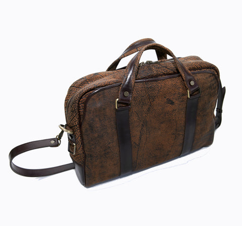700 Flight Bag Briefcase authentic heirloom, American Bison (Buffalo)  Dimensions: 17" L x 12" H x 7" W